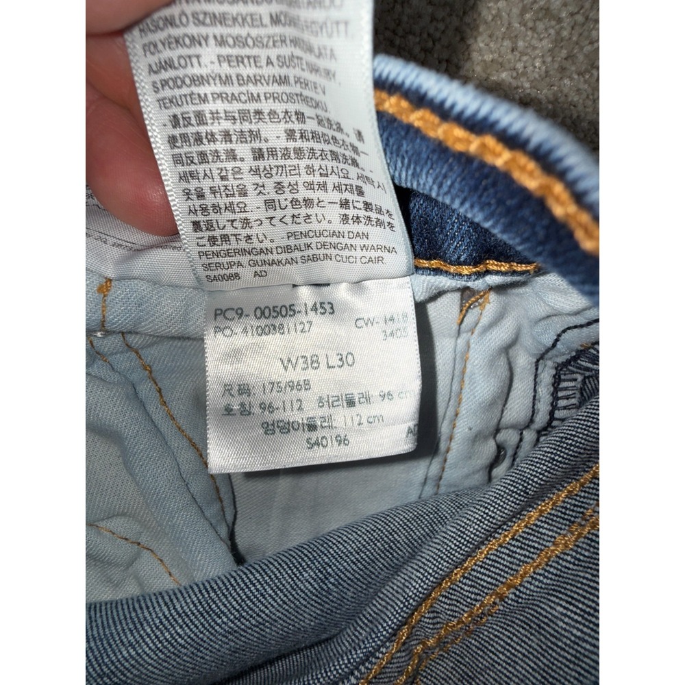 Levi's 505 Jeans Mens‎ 38x30 Blue All Day Comfort Everyday Wear Straight Leg - Picture 10 of 10
